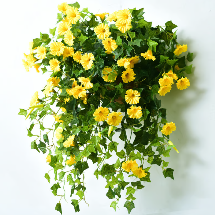 Artificial Morning Glory And Violet Floral Decoration
