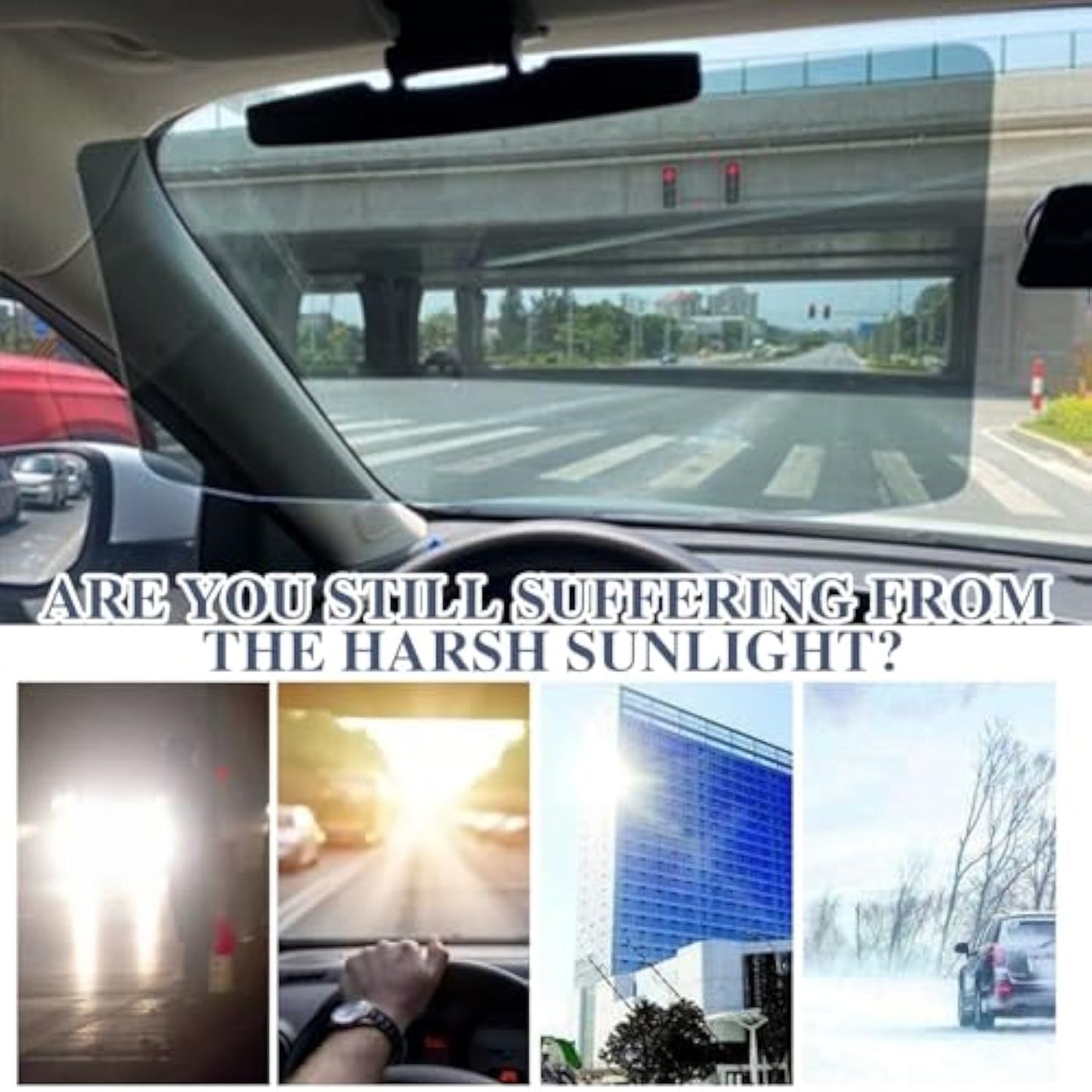 Anti-Glare Driving Visor for Sun Glare & Snow Blindness