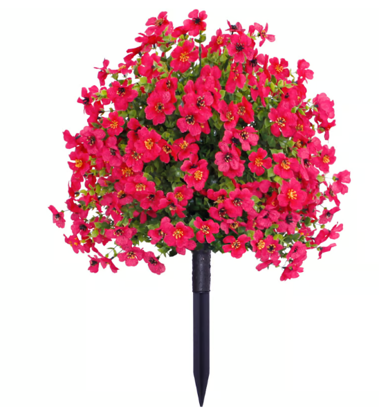 Artificial Morning Glory And Violet Floral Decoration