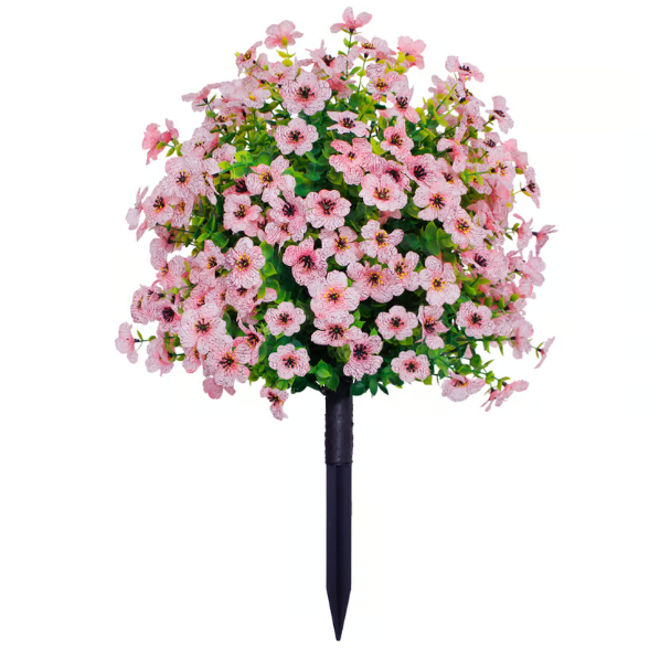 Artificial Morning Glory And Violet Floral Decoration