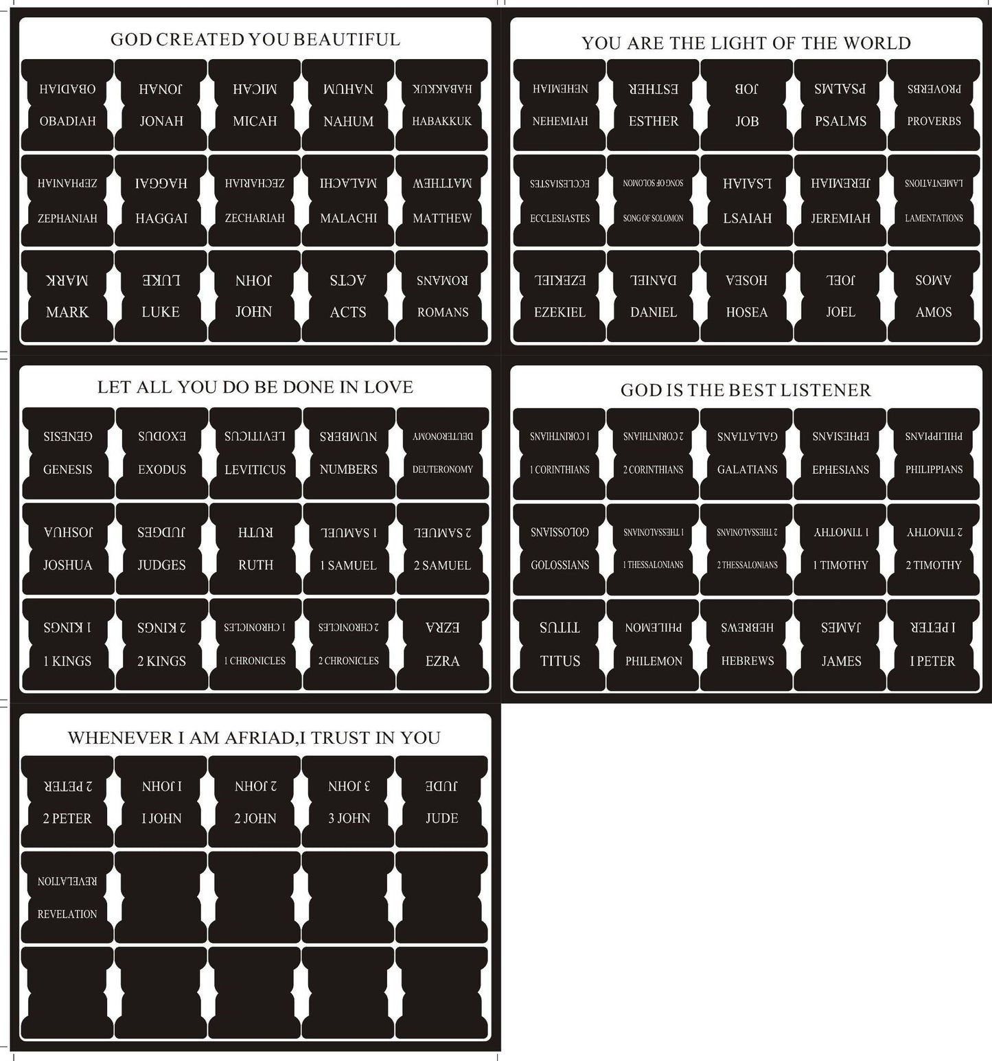 Prayer-Themed Bible Tabs | Set of 8 Sheets