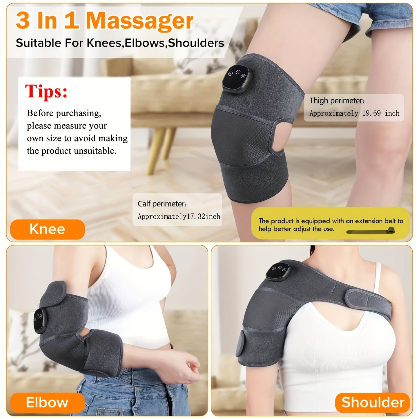 Knee Heating and Massage Device