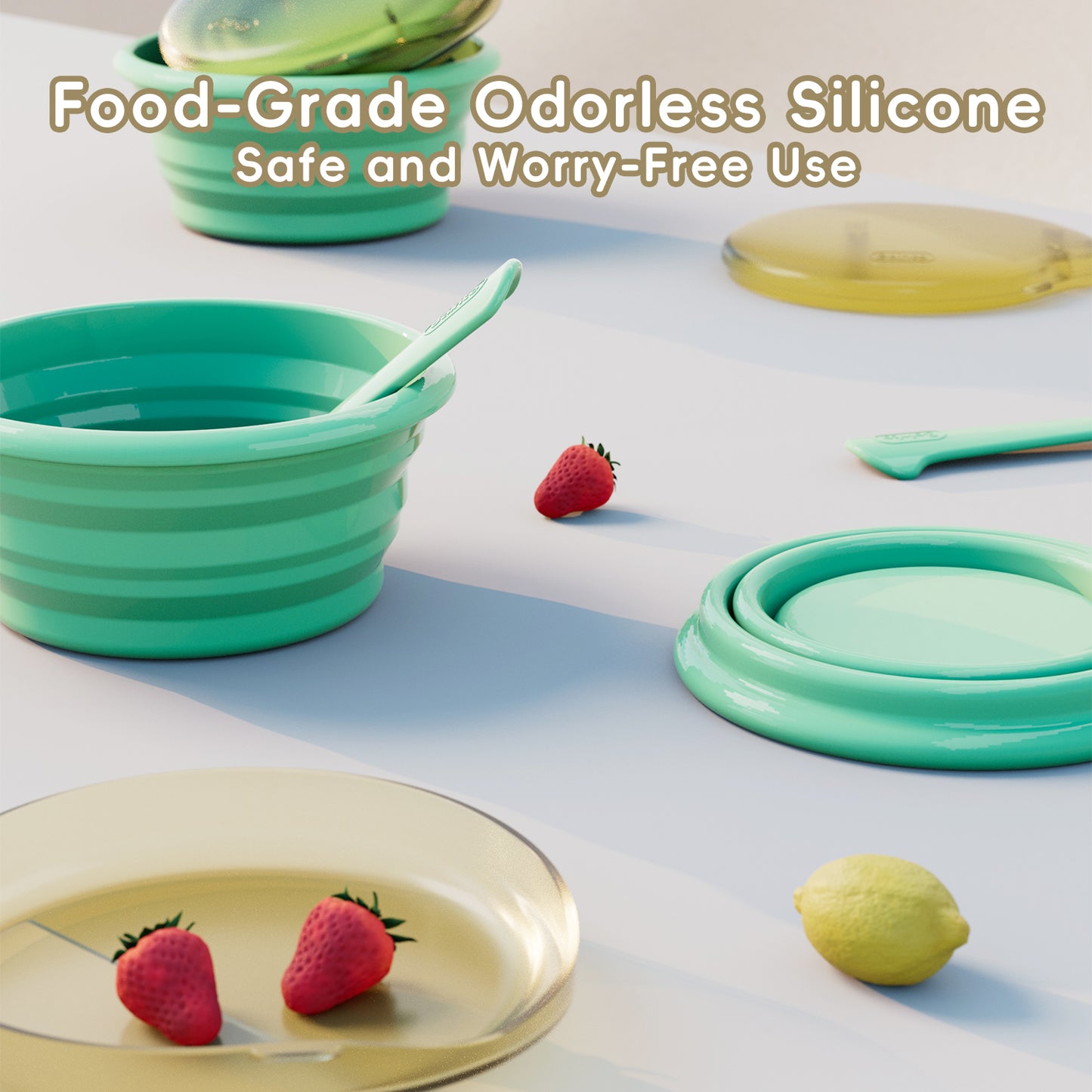 Portable Baby Folding Bowl – BPA Free Food-Grade Silicone