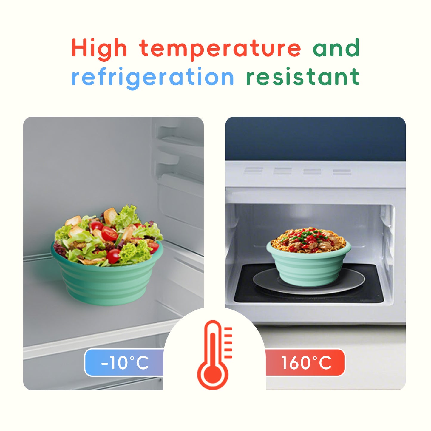 Portable Baby Folding Bowl – BPA Free Food-Grade Silicone