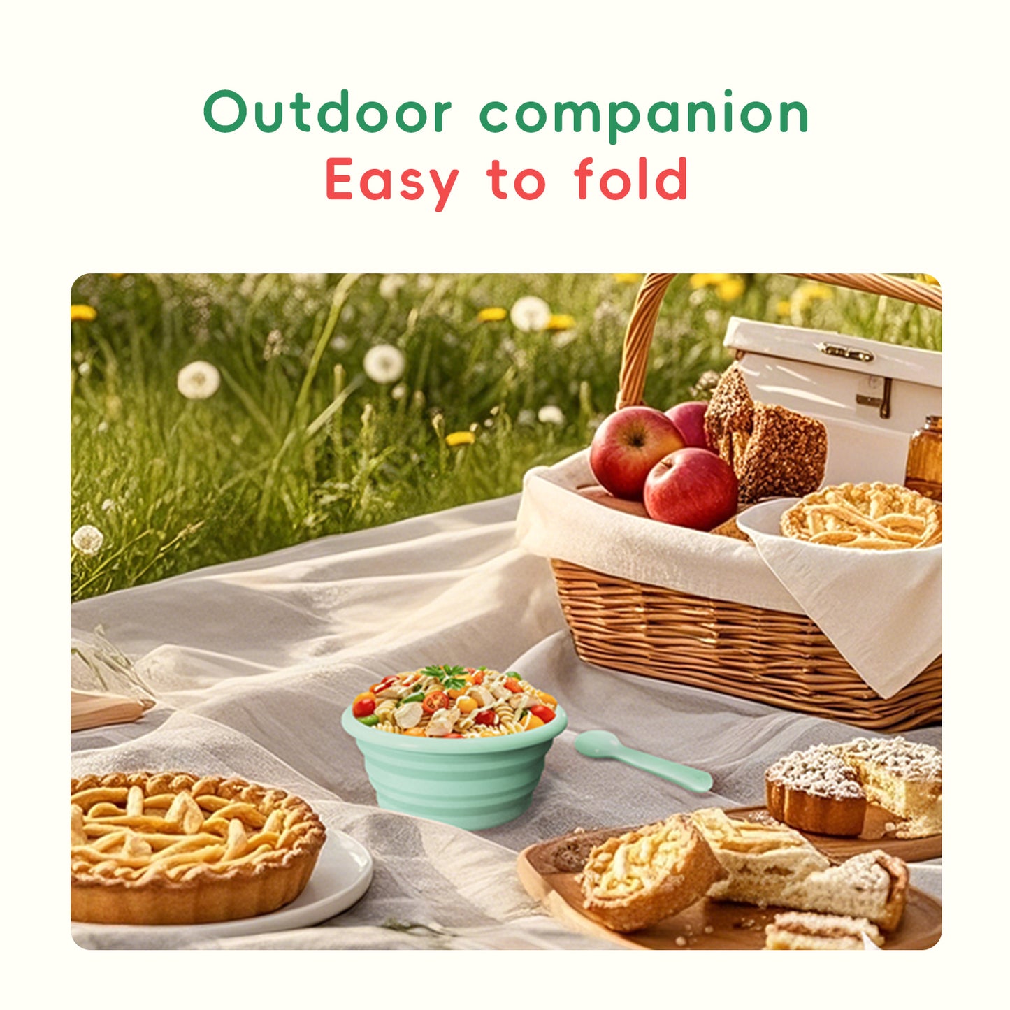Portable Baby Folding Bowl – BPA Free Food-Grade Silicone