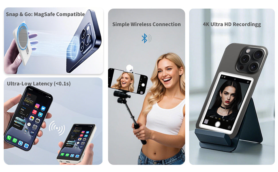 Magnetic Rear Camera Selfie Display
