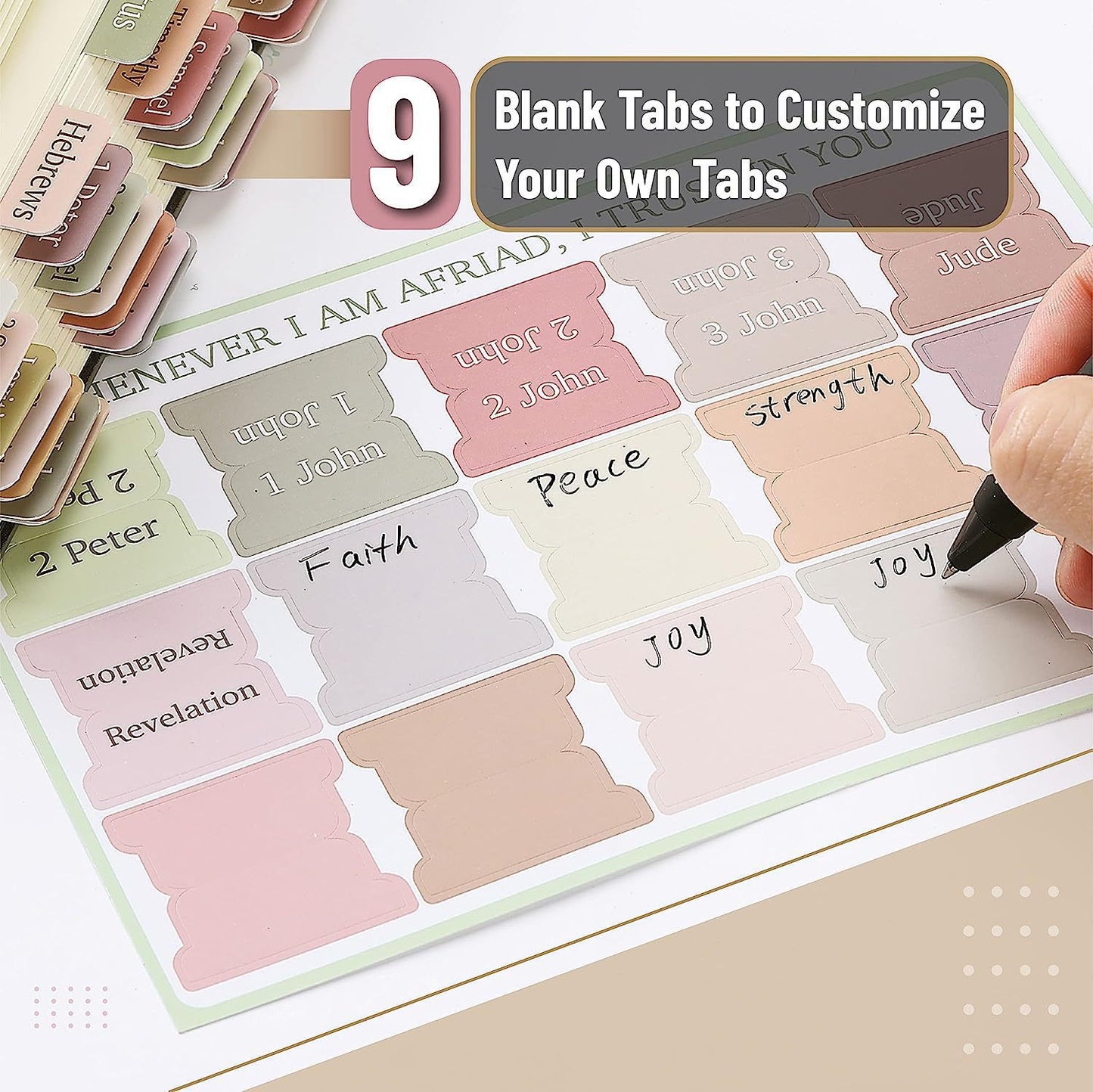Prayer-Themed Bible Tabs | Set of 8 Sheets