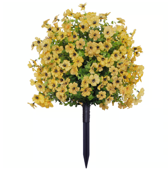Artificial Morning Glory And Violet Floral Decoration