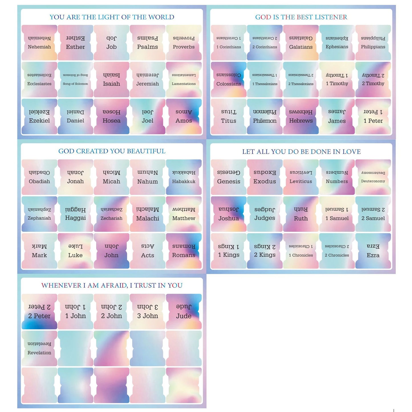 Prayer-Themed Bible Tabs | Set of 8 Sheets