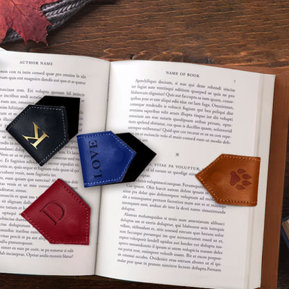 Personalized Magnetic Leather Bookmark