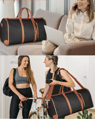 Foldable Travel Duffel Bag, Sports Tote Gym Bag, Shoulder Weekender Overnight Bag