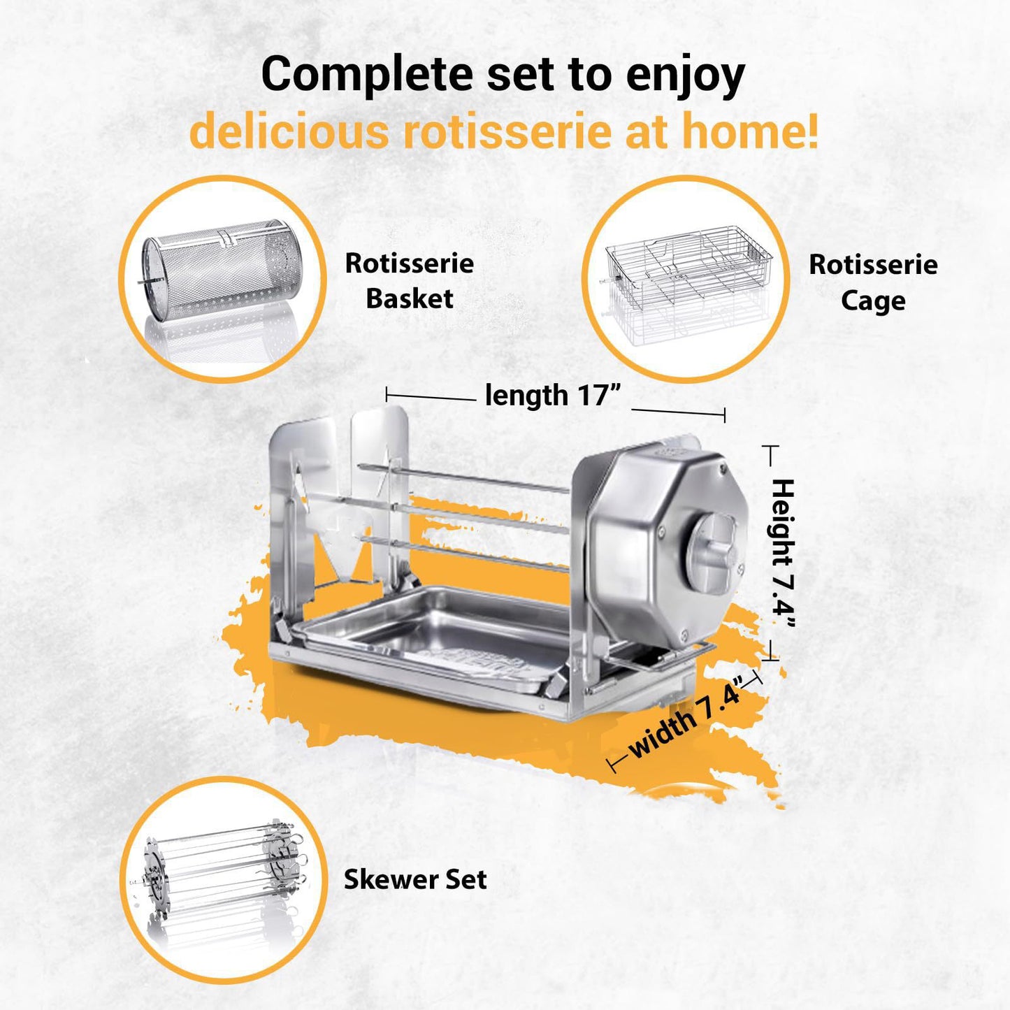 Stainless Steel Rotating Grill