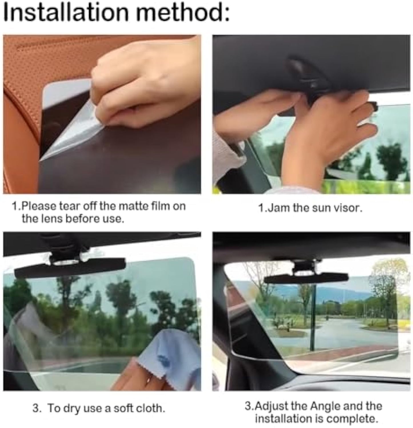 Anti-Glare Driving Visor for Sun Glare & Snow Blindness