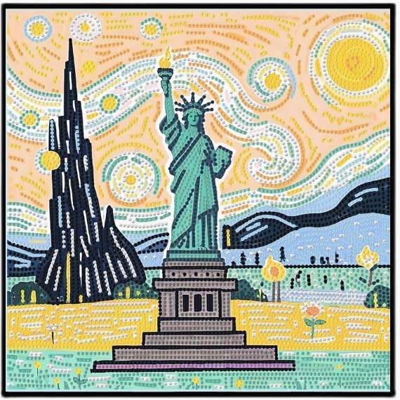 5D-Diamant-Malset „Freiheitsstatue“