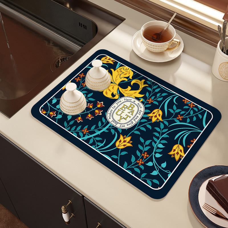 Diatomaceous Earth Kitchen Draining Mat