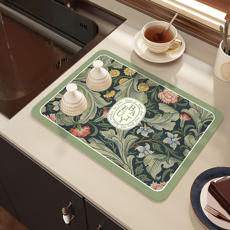 Diatomaceous Earth Kitchen Draining Mat