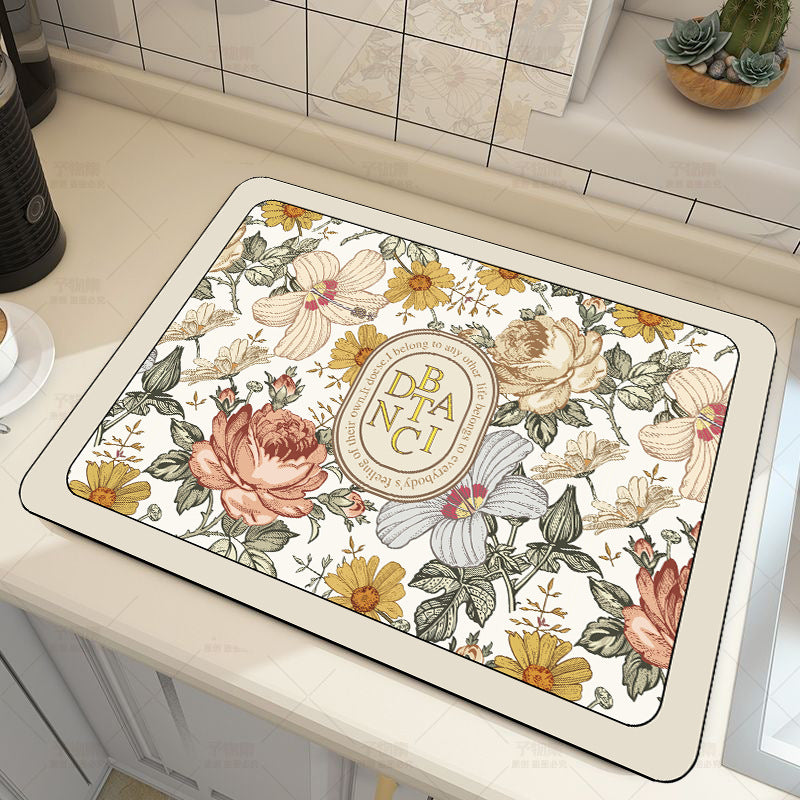 Diatomaceous Earth Kitchen Draining Mat