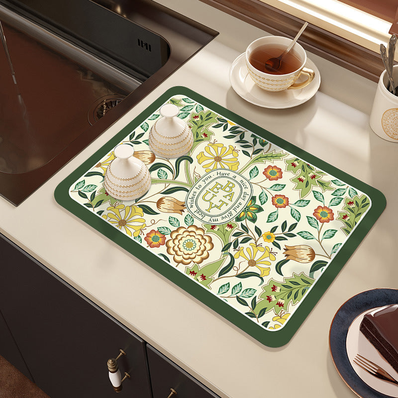 Diatomaceous Earth Kitchen Draining Mat