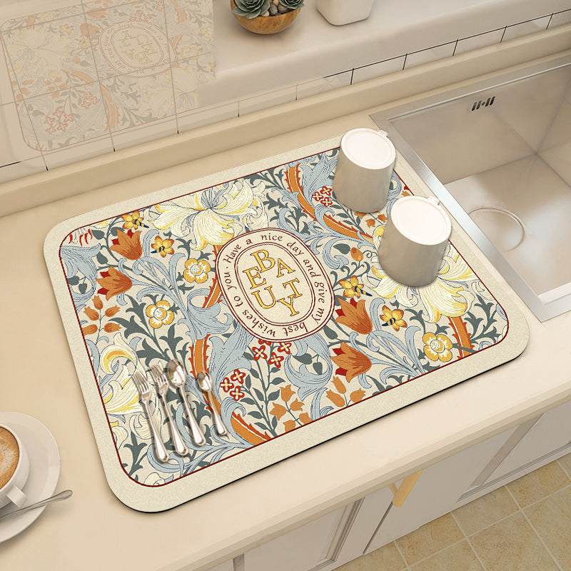 Diatomaceous Earth Kitchen Draining Mat