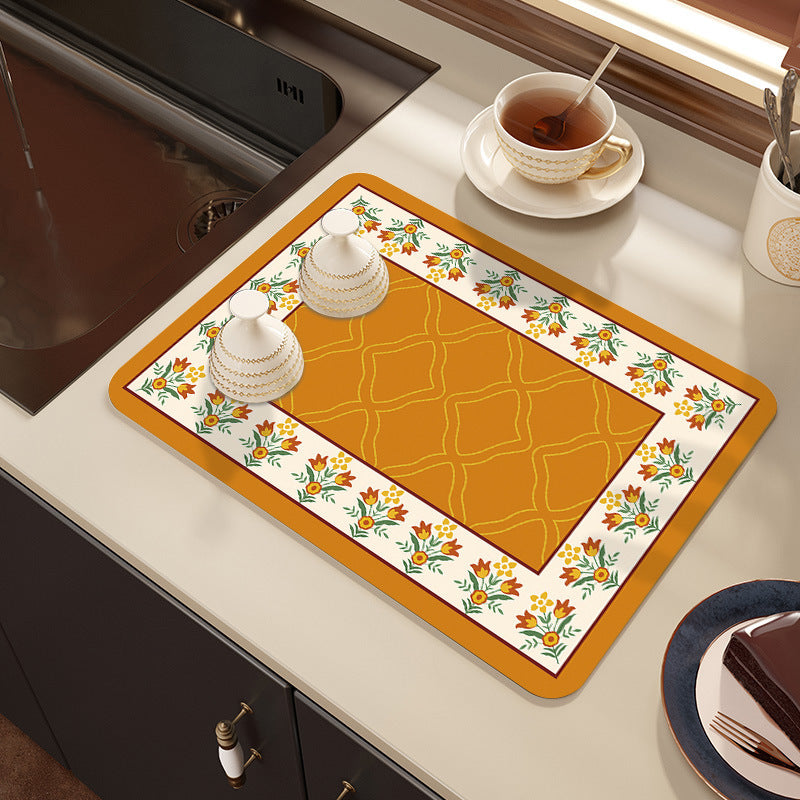 Diatomaceous Earth Kitchen Draining Mat