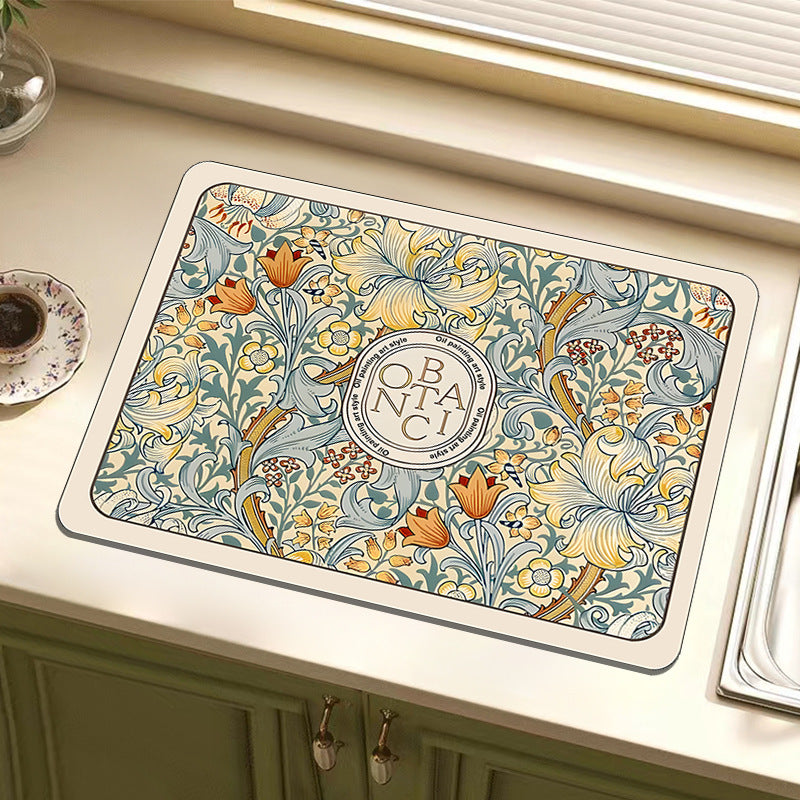 Diatomaceous Earth Kitchen Draining Mat
