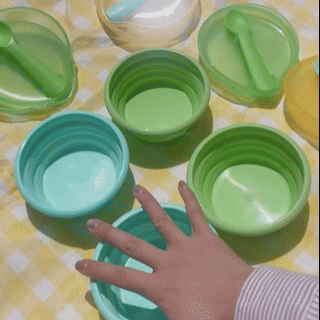 Portable Baby Folding Bowl – BPA Free Food-Grade Silicone
