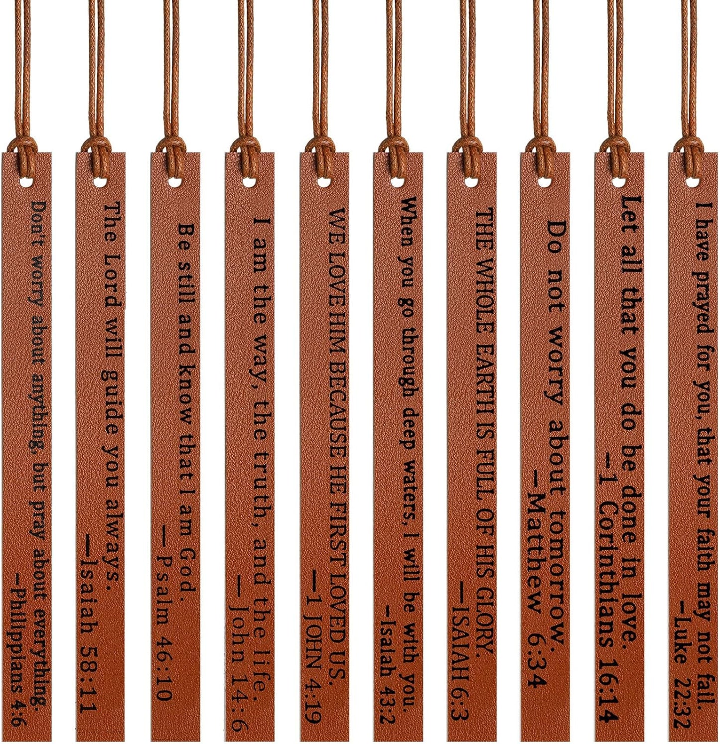 Leather Bible Bookmark Set