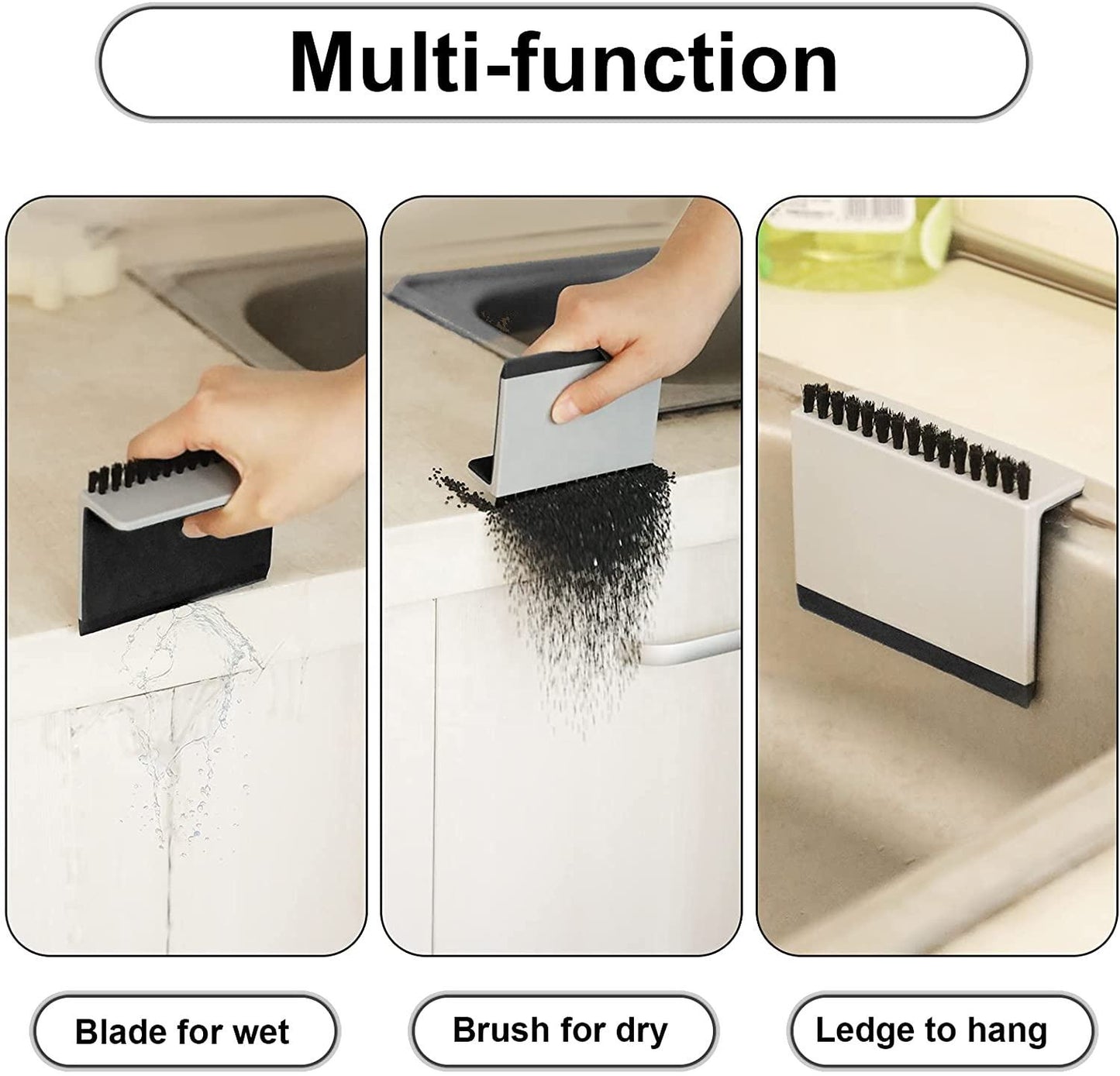 Multi-Function Sink Squeegee & Counter Brush