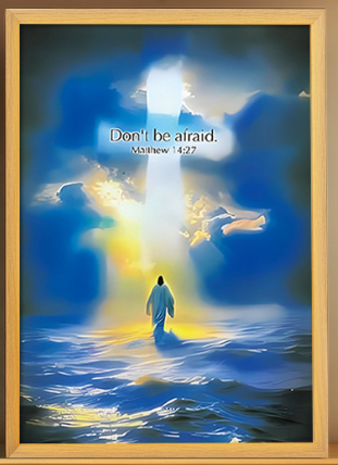 Plug-in Jesus Table Lamp