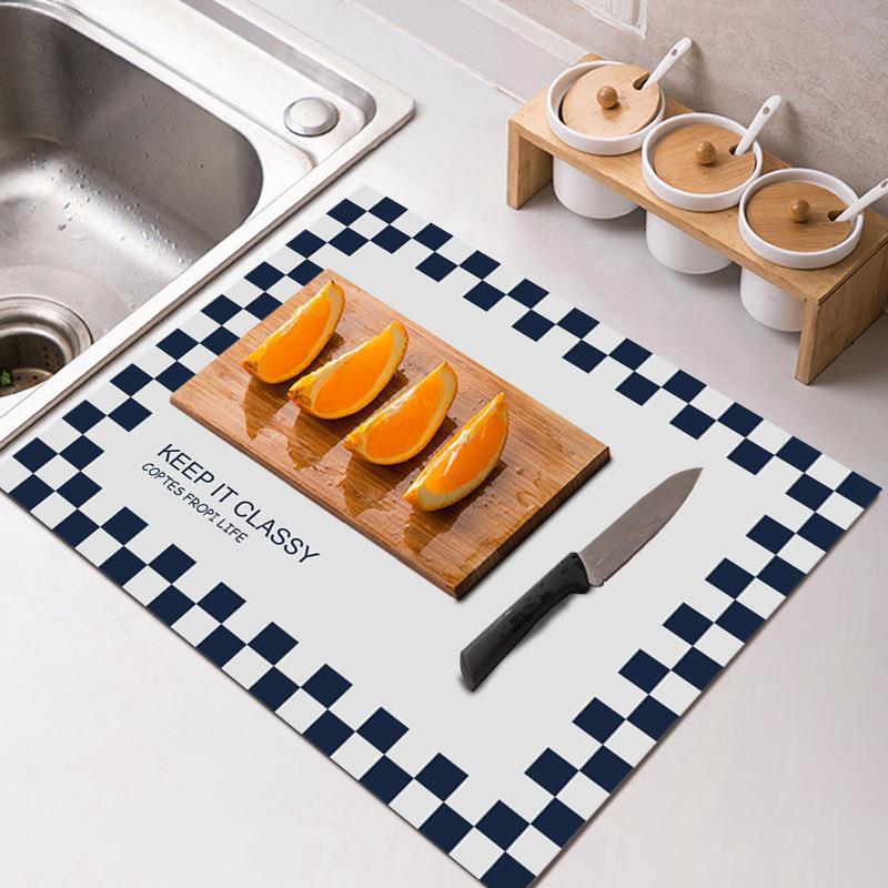 Diatomaceous Earth Kitchen Draining Mat