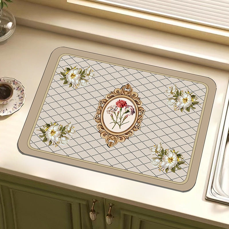 Diatomaceous Earth Kitchen Draining Mat