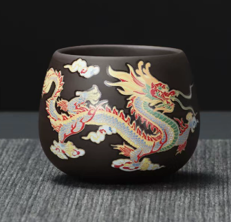 Purple Sand Color-changing Phoenix Dragon And Phoenix Pot