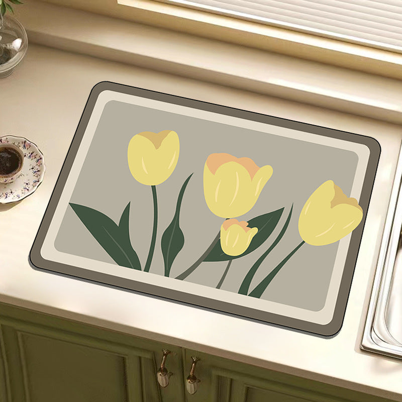 Diatomaceous Earth Kitchen Draining Mat
