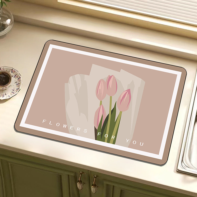 Diatomaceous Earth Kitchen Draining Mat