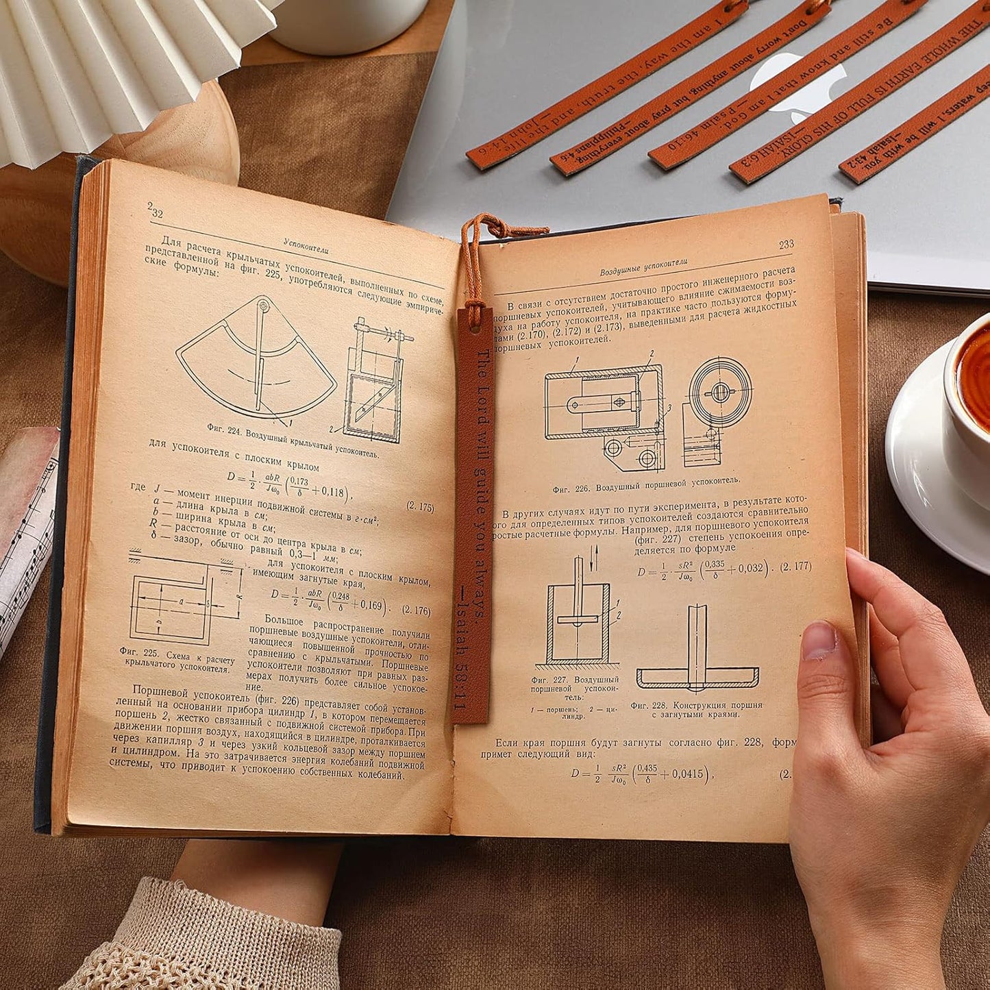 Leather Bible Bookmark Set