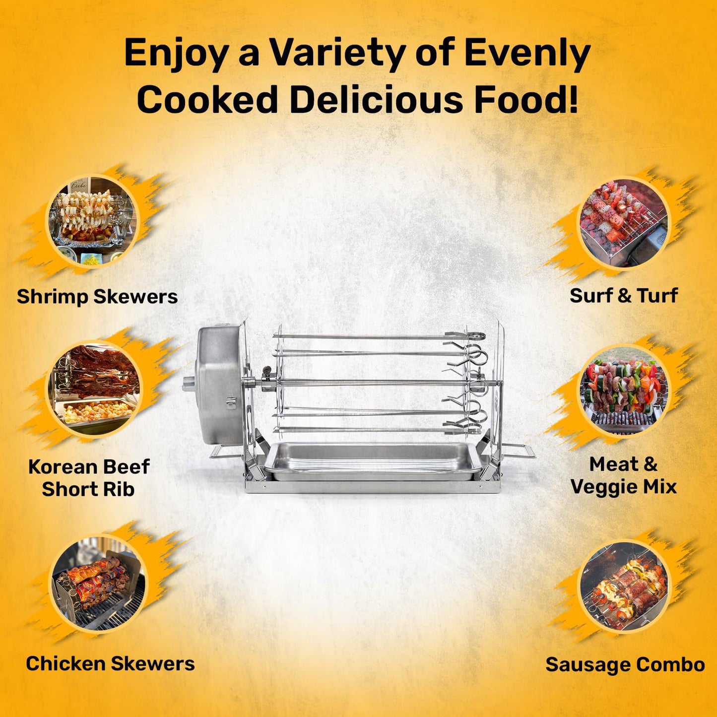 Stainless Steel Rotating Grill