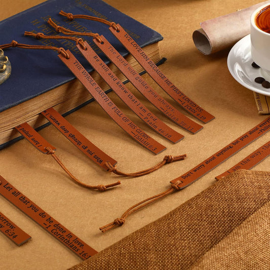 Leather Bible Bookmark Set