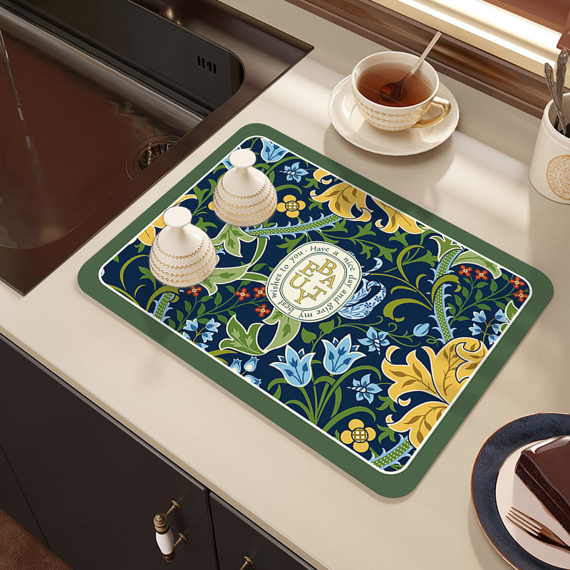 Diatomaceous Earth Kitchen Draining Mat