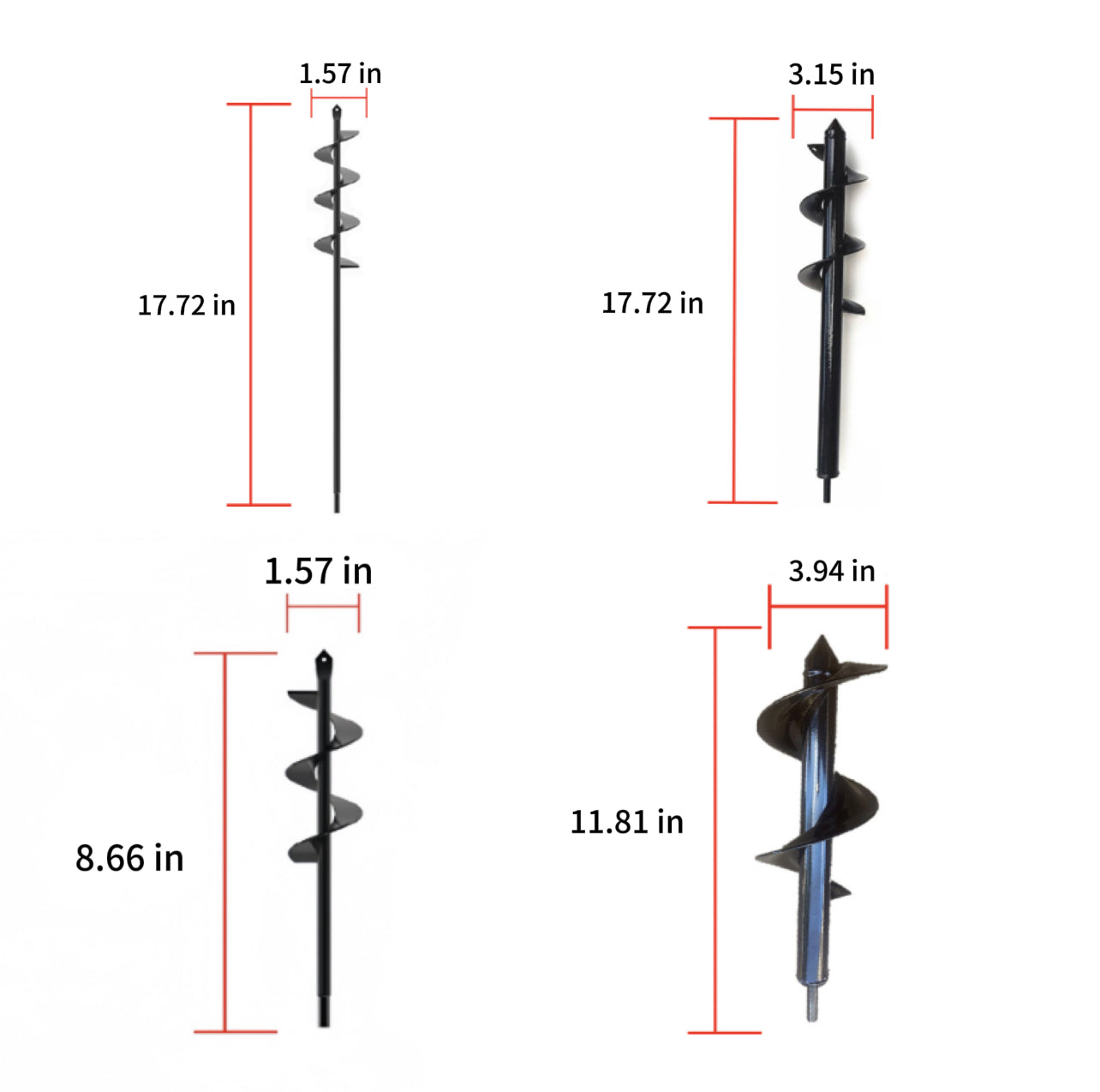 Simple Garden Auger Spiral Drill Bit