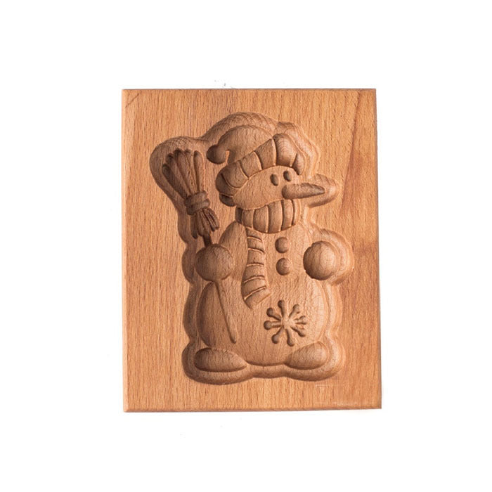 GingerPress – Wooden Cookie Stamp Mold for Biscuit & Gingerbread Embossing