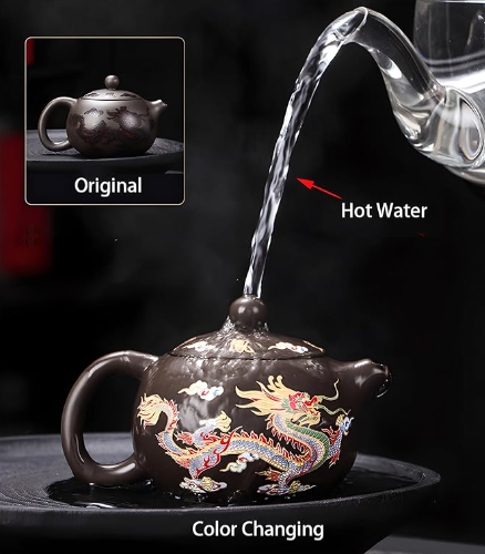 Purple Sand Color-changing Phoenix Dragon And Phoenix Pot