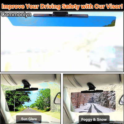 Anti-Glare Driving Visor for Sun Glare & Snow Blindness