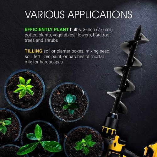 Simple Garden Auger Spiral Drill Bit