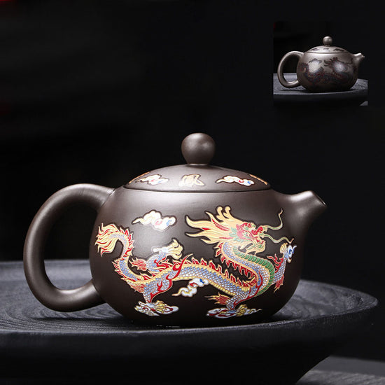 Purple Sand Color-changing Phoenix Dragon And Phoenix Pot