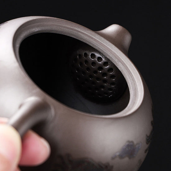 Purple Sand Color-changing Phoenix Dragon And Phoenix Pot