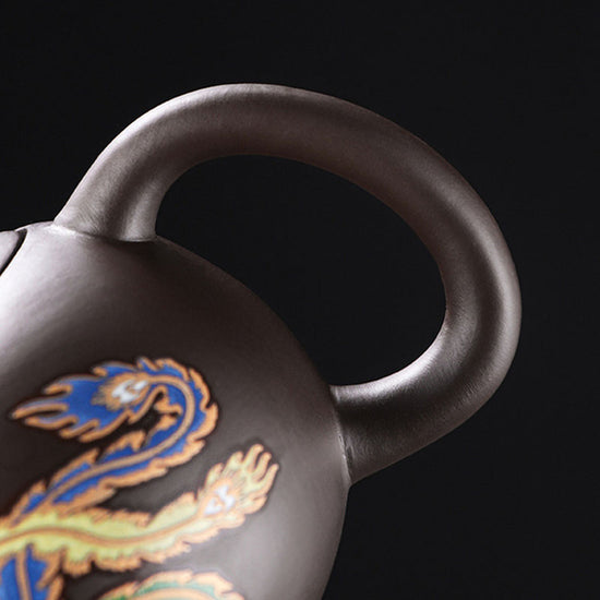 Purple Sand Color-changing Phoenix Dragon And Phoenix Pot