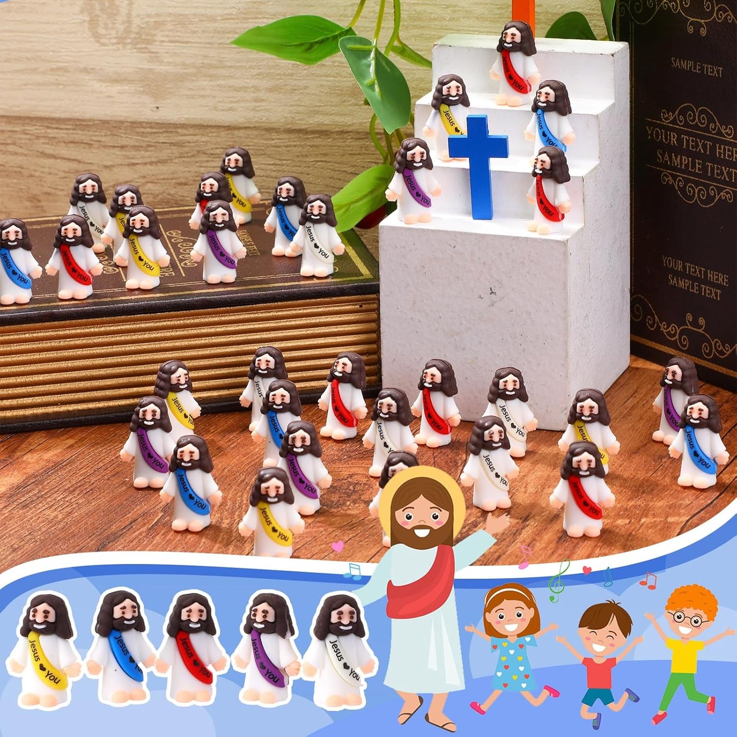Mini Jesus Figures - Jesus Loves You（Random Colors）