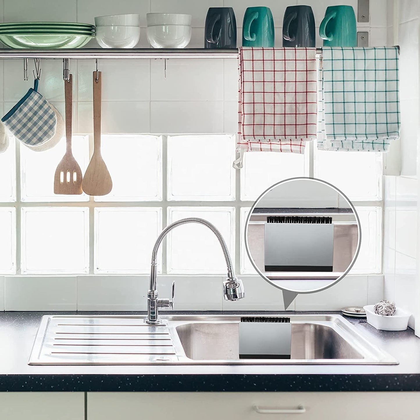 Multi-Function Sink Squeegee & Counter Brush