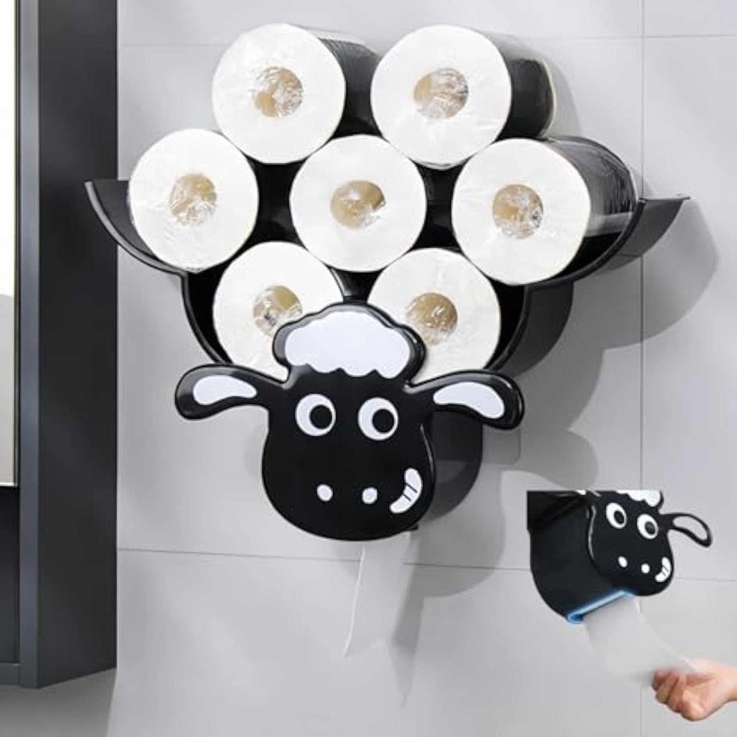 Wall-mounted Sheep-shaped Toilet Paper Holder