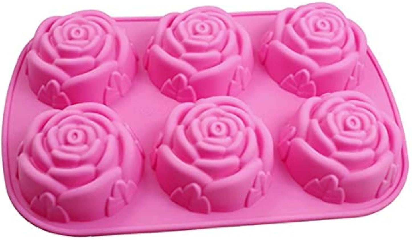 Silicone Mold for Rose-Shaped Cakes, Soap, Chocolate, and Ice Cubes